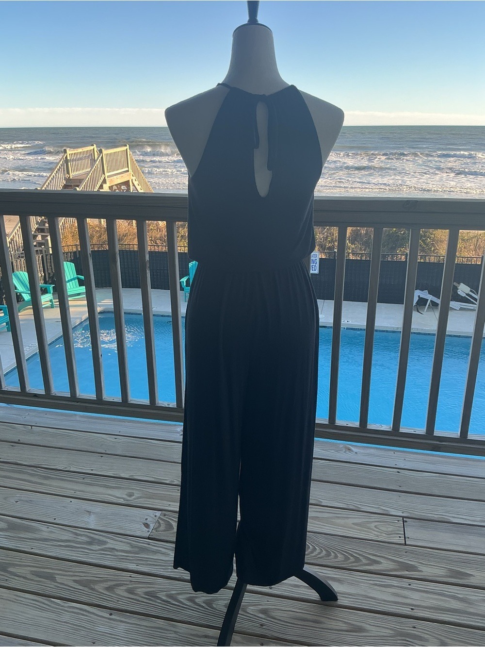 Soma Halter Jumpsuit with Keyhole Neck - Picture 4 of 11